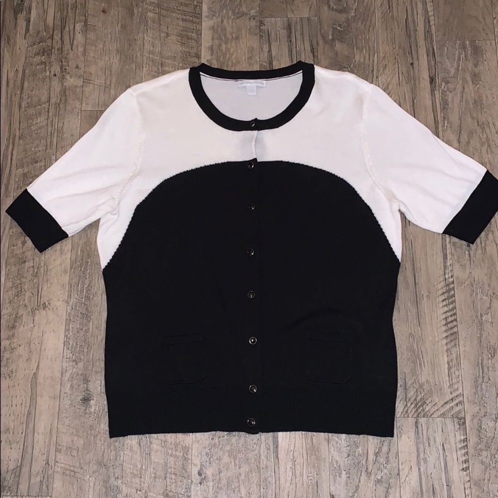 New York & Company Color Block Sweater Top XL